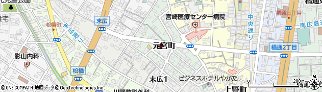 宮崎銀行鮮ど市場元宮店 ＡＴＭ周辺の地図