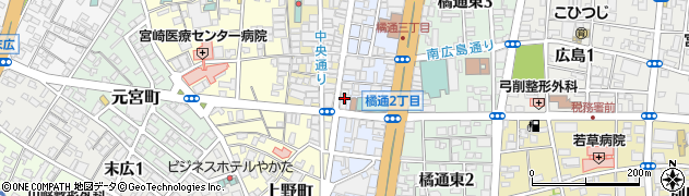 イタリアンバール パーチェ PACE 宮崎周辺の地図