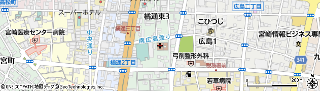 宮崎労働局　職業安定部周辺の地図