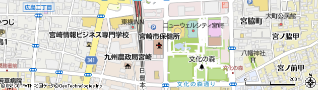 宮崎市保健所　健康支援課周辺の地図