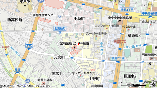 〒880-0003 宮崎県宮崎市高松町の地図