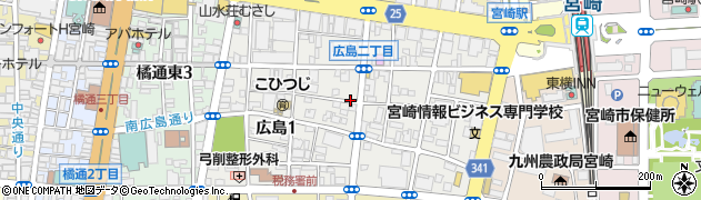 宮崎県宮崎市広島周辺の地図