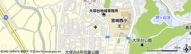 宮崎県宮崎市大塚台西周辺の地図