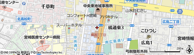 宮崎銀行橘通支店 ＡＴＭ周辺の地図