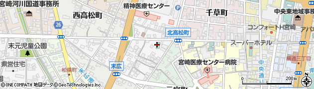 宮崎ファイブシーズホテル周辺の地図