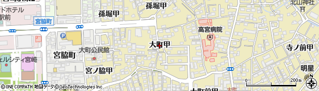 宮崎県宮崎市吉村町（大町甲）周辺の地図