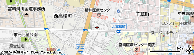 宮崎高松通郵便局 ＡＴＭ周辺の地図