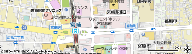 セブンイレブン宮崎駅東２丁目店周辺の地図