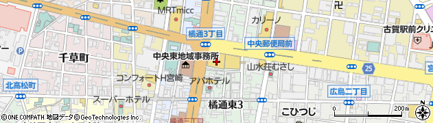 宮崎山形屋５階　ちふれ化粧品周辺の地図