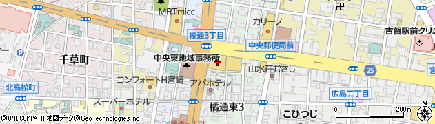 宮崎山形屋　地階洋惣菜エッセンハウス・和処ゑっ扇周辺の地図