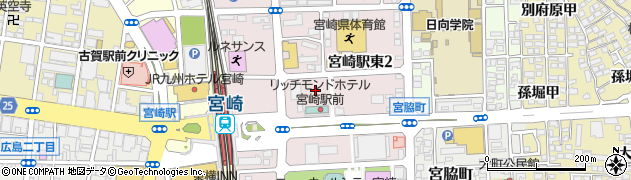 宮崎県宮崎市宮崎駅東周辺の地図