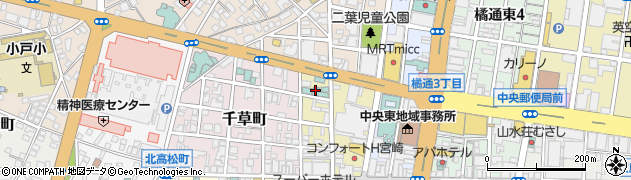 ホテルエリアワン宮崎シティ周辺の地図