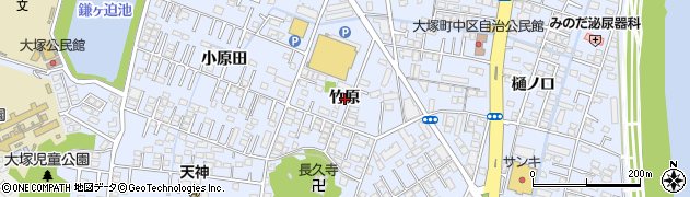 宮崎県宮崎市大塚町竹原周辺の地図
