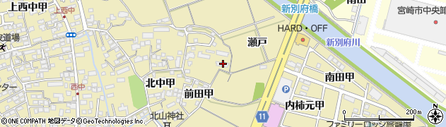 宮崎県宮崎市吉村町北中甲1225周辺の地図