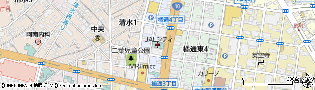 オリックスレンタカー宮崎橘通店周辺の地図