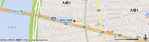 ローソン宮崎大橋三丁目店周辺の地図