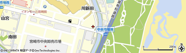 宮崎県宮崎市新別府町上和田周辺の地図