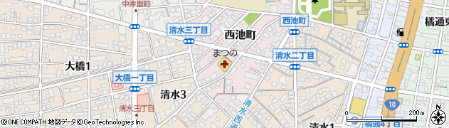 株式会社まつの　西池店周辺の地図