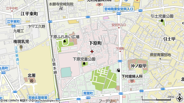 〒880-0843 宮崎県宮崎市下原町の地図