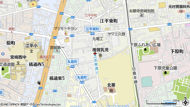 〒880-0814 宮崎県宮崎市江平中町の地図