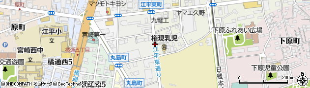 宮崎県宮崎市江平中町周辺の地図