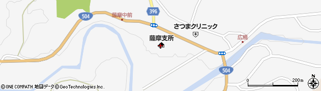 さつま町薩摩支所周辺の地図