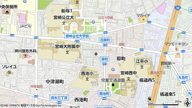 〒880-0026 宮崎県宮崎市花殿町の地図