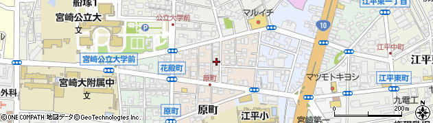 宮崎県宮崎市原町10周辺の地図
