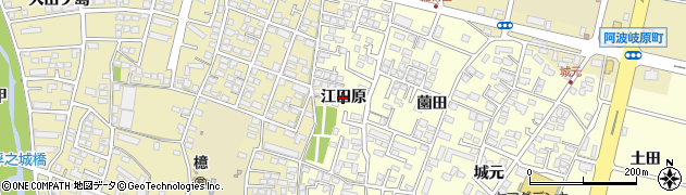 宮崎県宮崎市新別府町（江田原）周辺の地図