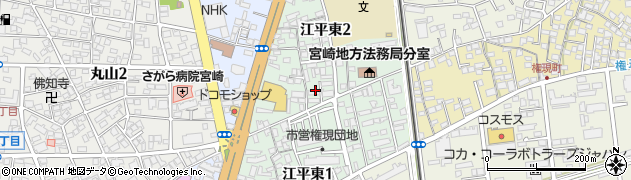 宮崎県宮崎市江平東周辺の地図