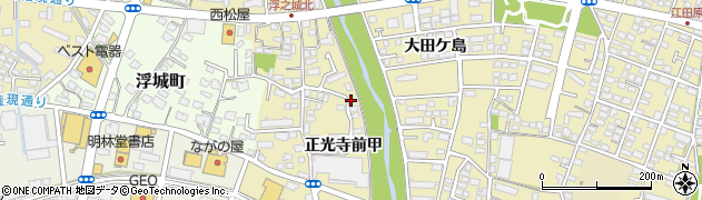 正光寺前緑地広場周辺の地図