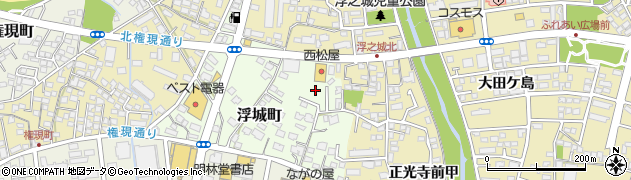 宮崎県宮崎市浮城町周辺の地図