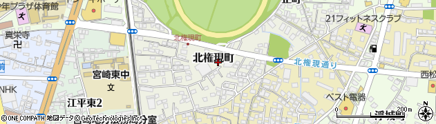 宮崎県宮崎市北権現町周辺の地図