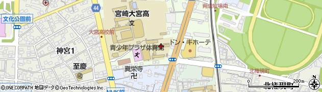 宮崎県立宮崎東高等学校周辺の地図
