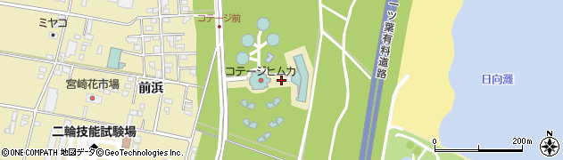 フェニックス・シーガイア・リゾートラグゼ一ツ葉無料駐車場周辺の地図