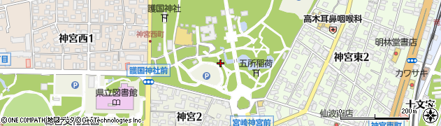 宮崎県宮崎市神宮周辺の地図