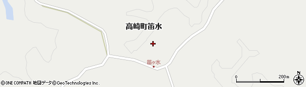 宮崎県都城市高崎町笛水306周辺の地図