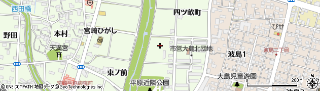 宮崎県宮崎市大島町（四反田）周辺の地図