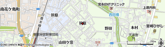 宮崎県宮崎市大島町（笹原）周辺の地図