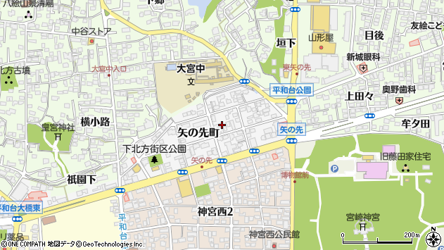 〒880-0034 宮崎県宮崎市矢の先町の地図