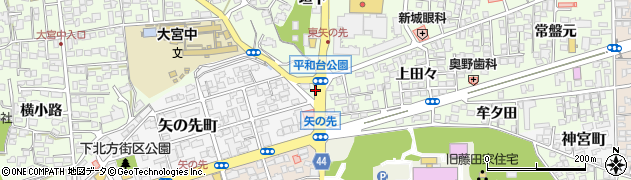 宮崎県宮崎市下北方町（東矢ノ先）周辺の地図