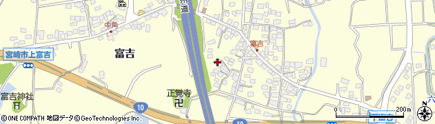 宮崎県宮崎市富吉2538周辺の地図