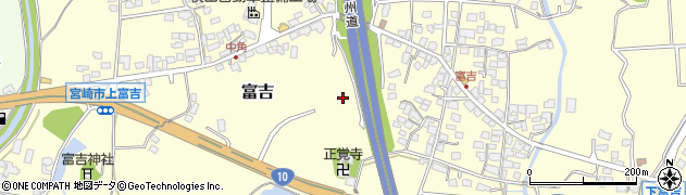 宮崎県宮崎市富吉周辺の地図