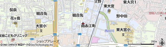 宮崎県宮崎市花ケ島町（南赤江町）周辺の地図