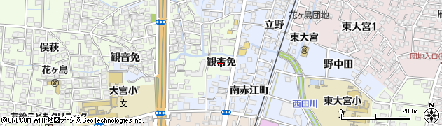 宮崎県宮崎市下北方町（観音免）周辺の地図