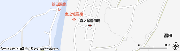 宮之城湯田郵便局周辺の地図