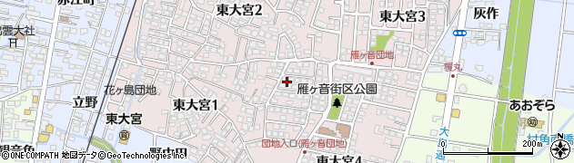 宮崎県宮崎市東大宮周辺の地図