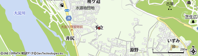 宮崎県宮崎市下北方町（千立）周辺の地図