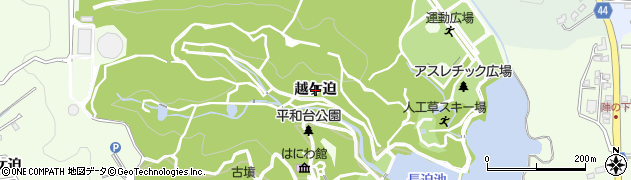 宮崎県宮崎市下北方町（越ケ迫）周辺の地図