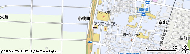 宮崎県宮崎市花ケ島町（小物町）周辺の地図